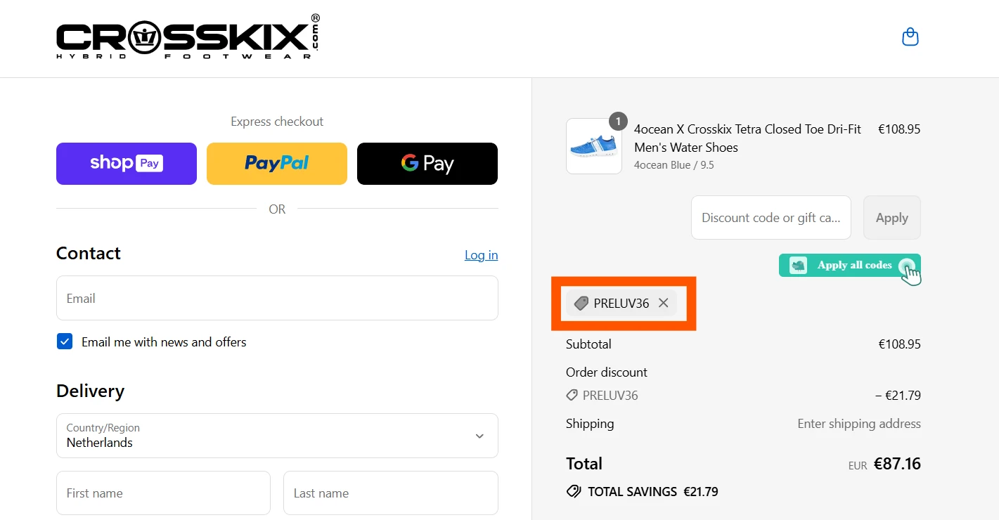 Use Discount Code PRELUV36 for 20% OFF Sitewide at crosskix.com